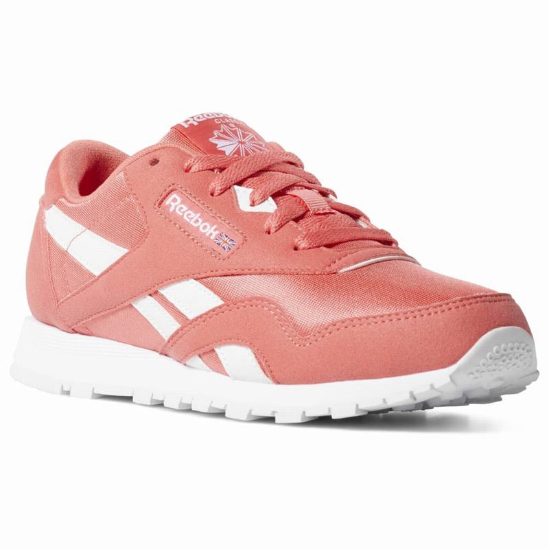 Tenisi Reebok Classic Nylon Baieti Roz Deschis/Albi Romania KS7661KI